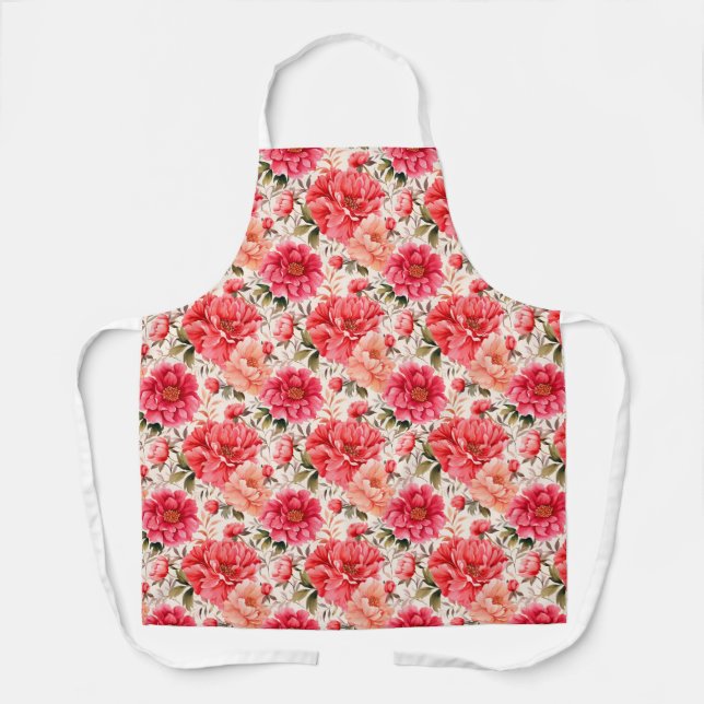 Pink Peony Apron (Front)