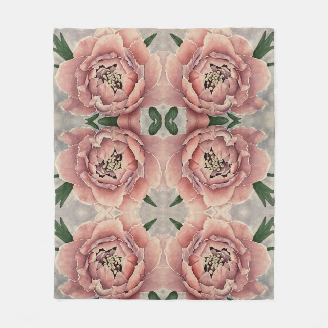 Pink Peony Blanket (Front)