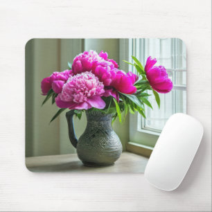 Pink Peony Bouquet Mouse Pad