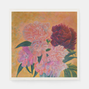 Pink Peony bouquet  Napkins