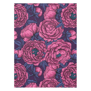 Pink peony bouquet tablecloth