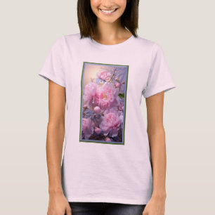 Pink Peony Buds n Flowers T-Shirt
