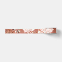 Pink Peony Chinoiserie Grosgrain Ribbon