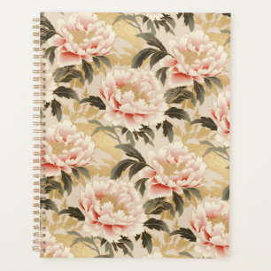 Pink Peony Chiyogami Planificateur