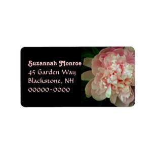 Pink Peony Custom Address Labels