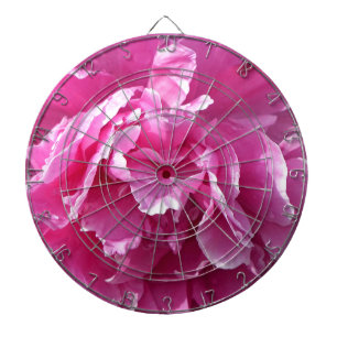Pink Peony Dartboard