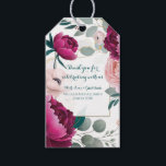 Pink Peony Eucalyptus Garden Floral Glam Wedding  Gift Tags<br><div class="desc">Matching items available.</div>