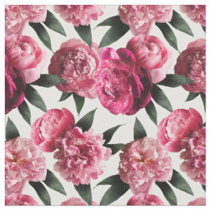 Pink Peony Floral Fabric