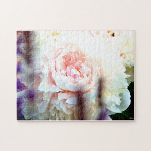 Pink Peony Flower Puzzle