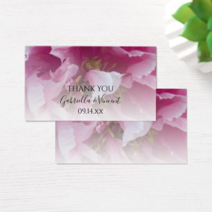Pink Peony Flower Wedding Favour Tags
