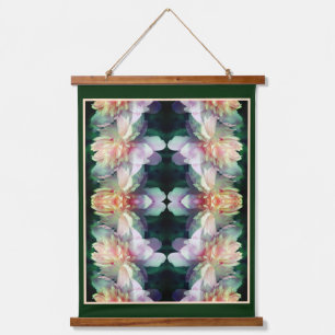 Pink Peony Flowers Multiplied Abstract Hanging Tapestry