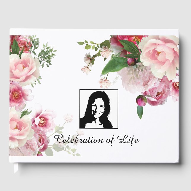 Pink Peony Guest Book (Front)