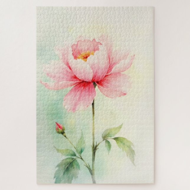 Pink Peony Jigsaw Puzzle (Vertical)