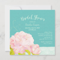 Pink Peony Lagoon Green Bridal Shower