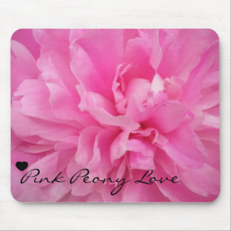 Pink Peony Love Mouse Pad