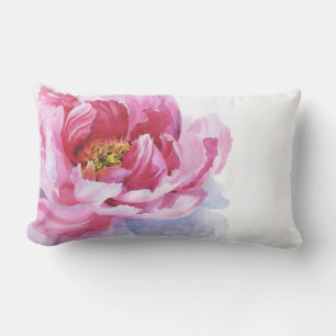 Pink Peony Lumbar Pillow