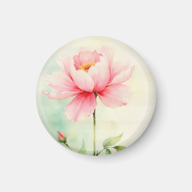 Pink Peony Magnet (Front)