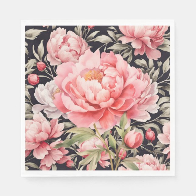 Pink Peony  Napkin (Front)