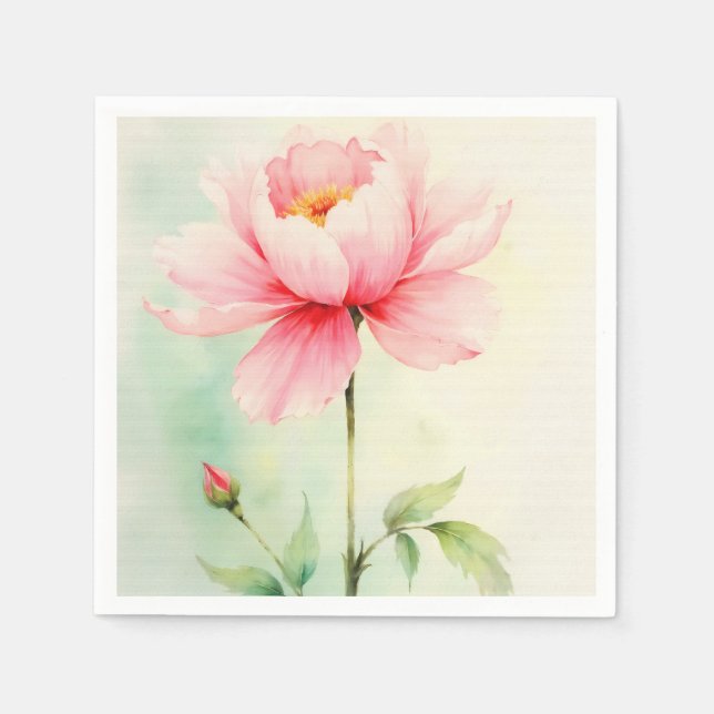 Pink Peony Napkin (Front)