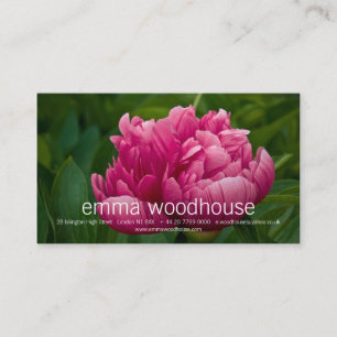 Pink Peony Personal Business Card