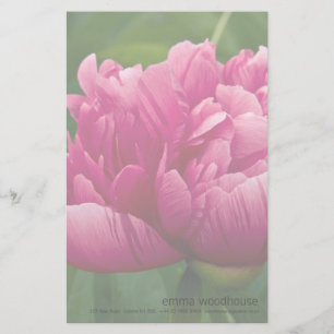 Pink Peony Personalized Stationery