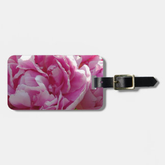 Pink Peony photo cottage farmhouse floral garden Luggage Tag