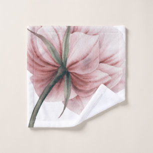 Pink peony,romantic flower pattern,chic,lovely wash cloth