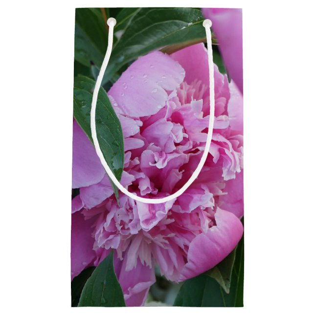 Pink Peony Small Gift Bag (Front)
