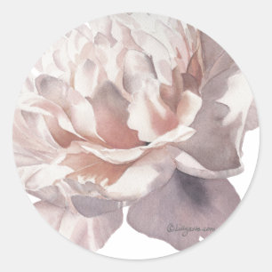 Pink Peony Stickers Wedding Personalized
