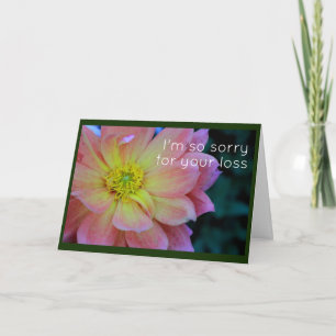 Pink Peony Sympathy Card
