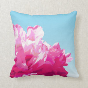 Pink Peony Throw Pillow