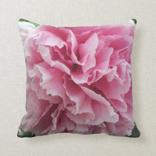 Pink Peony Throw Pillow