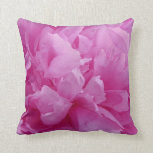Pink Peony up close & beautiful Throw Pillow
