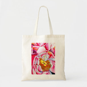 Pink Peony watercolor fine art Tote Bag