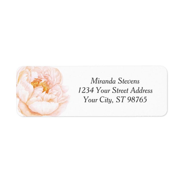 Pink Peony Watercolor Floral (Front)
