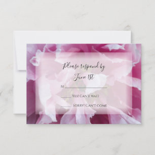 Pink Peony Wedding RSVP Response Card