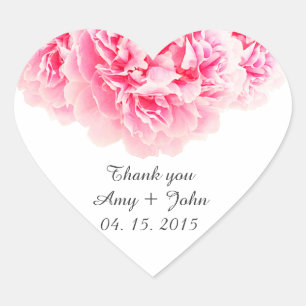 Pink peony wedding sticker tags peony3
