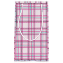 Pink Peppermint Plaid Small Gift Bag