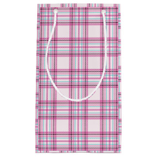 Pink Peppermint Plaid Small Gift Bag