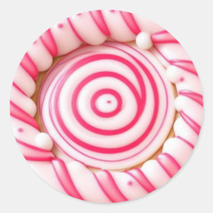 Pink/PeppermintCandy/Cookie/Classic Round Sticker