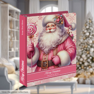 Pink Père Noël Christmas Recette Classeur Nom pers