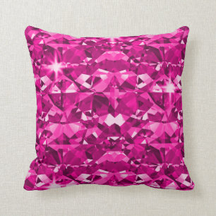 Pink Perfect Pretty Diamonds Pattern Throw Pillow