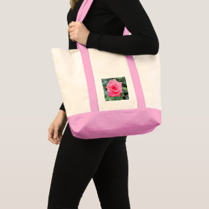 Pink Perfection Rose Tote Bag