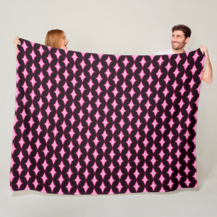 Pink Persian Diamond Princess Plush Pattern Fleece Blanket