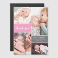 Pink Personalized 2nd Baby shower Photo Collage