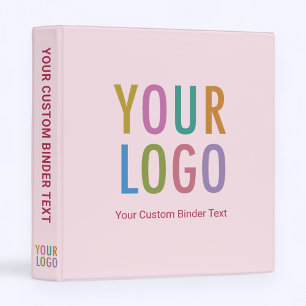 Pink Personalized 3-Ring Binder Design Your Own
