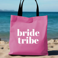 Pink Personalized Bachelorette Bride Tribe Tote