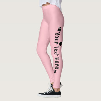 Pink Personalized Butterfly Name Leggings