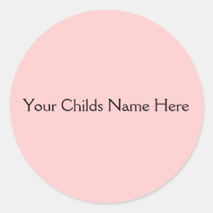Pink Personalized Childs Name Sticker