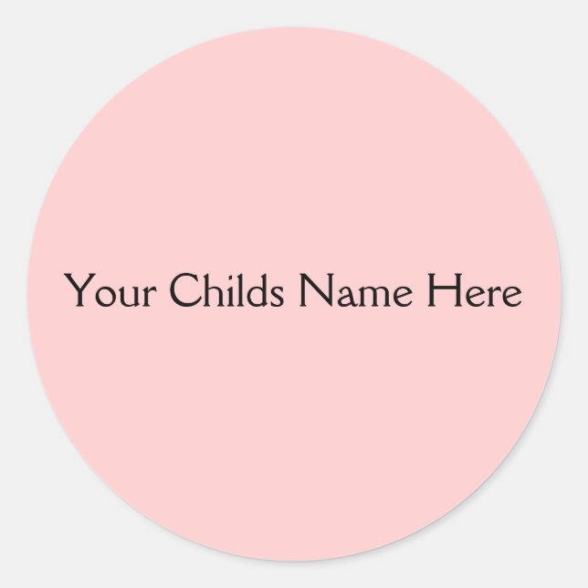 Pink Personalized Childs Name Sticker (Front)